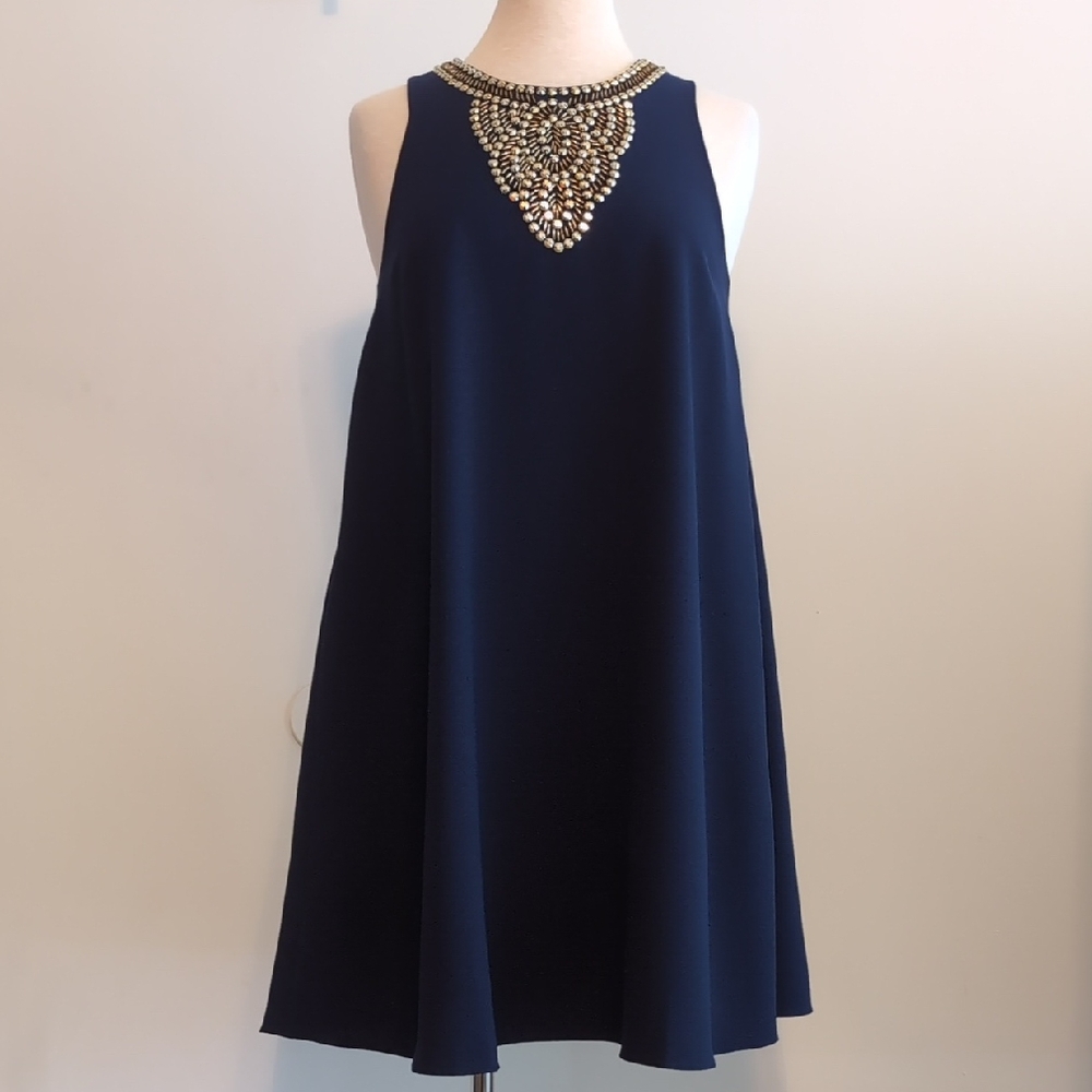 Lilly Pulitzer Navy Blue Embellished Mini Dress